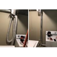 Before and After replacing incorrect dryer vent materials. This customer had a new dryer and couldn't understand why the clothes weren't drying.  It didn't take us long to figure it out!